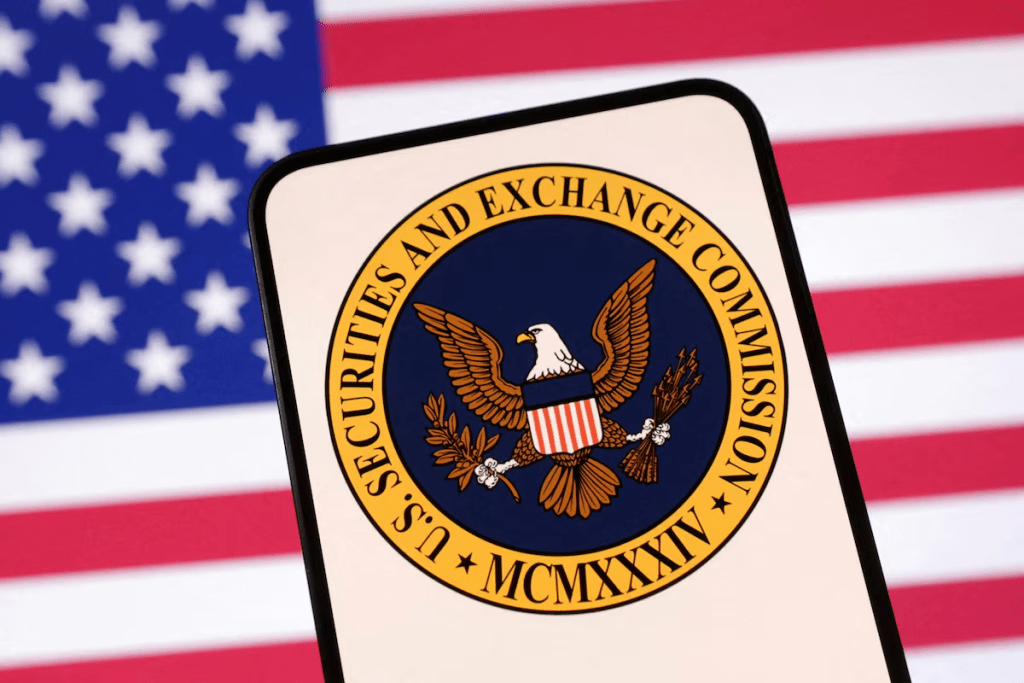 United States Securities and Exchange Commission logo and U.S. flag are seen in this illustration created on April 23, 2025. REUTERS/Dado Ruvic/Illustration//File Photo