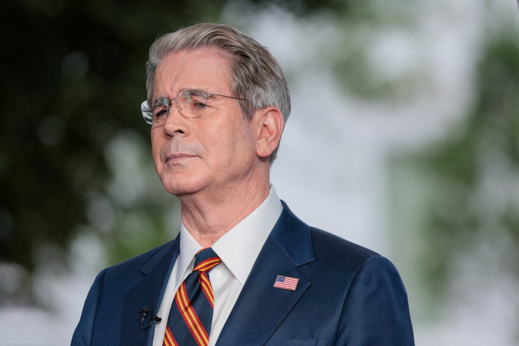 Scott Bessent attends a media interview at the White House in Washington, July 30, 2026. REUTERS