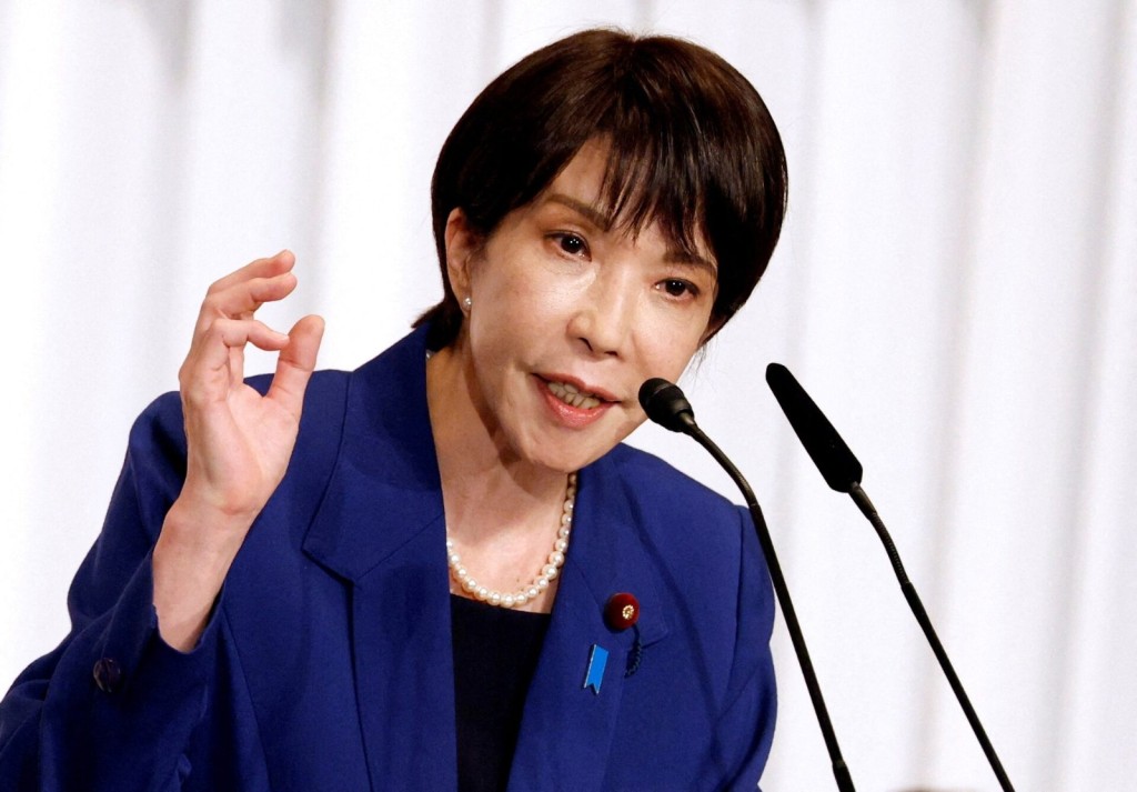 Japan's former internal affairs minister Sanae Takaichi delivers a speech at the kick-off of the campaign for the LDP presidential election in Tokyo, Japan, September 22, 2025. Franck Robichon/Pool via REUTERS