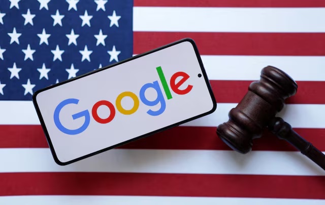 Google, U.S. flag and judge's gavel are seen in this illustration taken, August 6, 2024. REUTERS/Dado Ruvic/Illustration/File Photo
