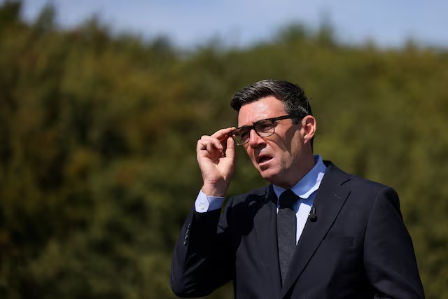 Britain's Prime Minister Andy Burnham looks on, as he meets with members of the Home Office and of the Coastguard, during a visit to HM Coastguard Maritime Rescue Coordination Centre, in Dover, Britain, August 2, 2026. REUTERS/Jack Taylor/Pool