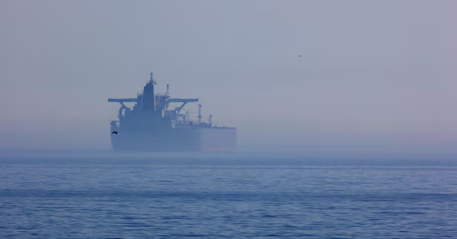 A view shows Panama-flagged vessel "Eventin" off the shore of Sassnitz, Germany, April 16, 2025. REUTERS/Tobias Schlie