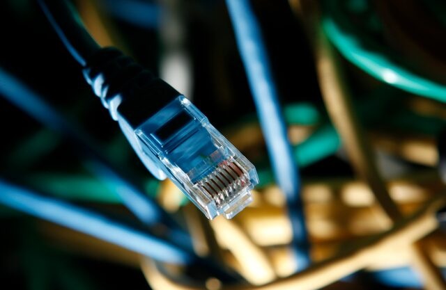 An internet cable is seen at a server room in this picture illustration taken in Warsaw January 24, 2012. REUTERS/Kacper Pempel/File Photo