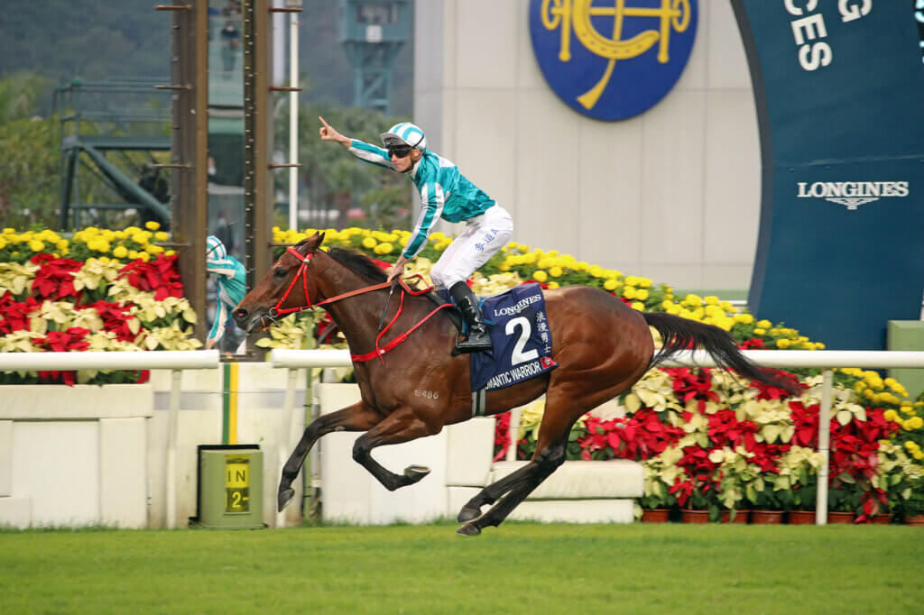 ROMANTIC WARRIOR, JAMES McDONALD / G1 Hong Kong Cup // Sha Tin /// 2022 //// Photo by HKJC ROMANTIC WARRIOR, JAMES McDONALD / G1 Hong Kong Cup // Sha Tin /// 2022 //// Photo by HKJC