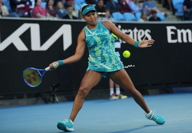 Naomi Osaka overcame a second-set wobble to defeat Sorana Cirstea in the second round. AP
