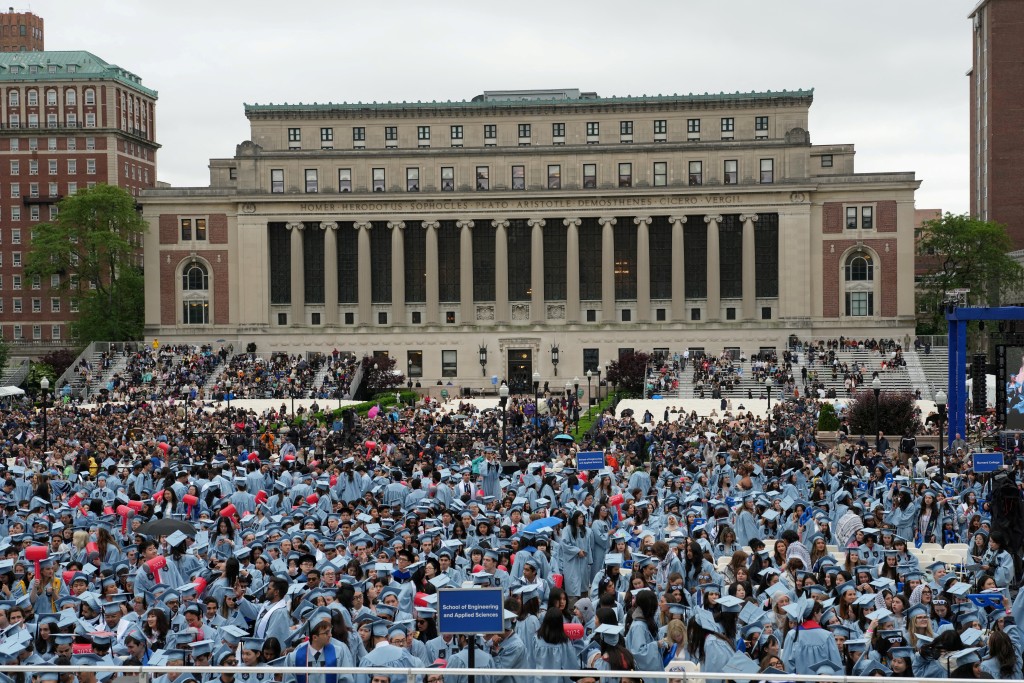 Students attend the Commencement Ceremony at Columbia University in New York City in Manhattan, New York, U.S., May 21, 2025. (Reuters)