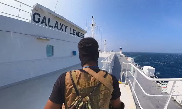 ‘Since October, Houthi units have attacked shipping passing through the Red Sea. In November, they hijacked a commercial vessel and took the crew hostage.’ Photograph: Houthi Military Media/Reuters ‘Since October, Houthi units have attacked shipping passing through the Red Sea. In November, they hijacked a commercial vessel and took the crew hostage.’ Photograph: Houthi Military Media/Reuters