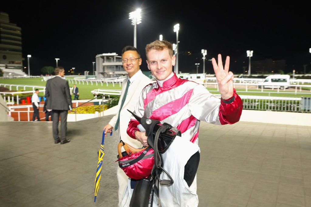 Ethan Brown landed a three-timer at Sha Tin on Saturday. Sing Tao.