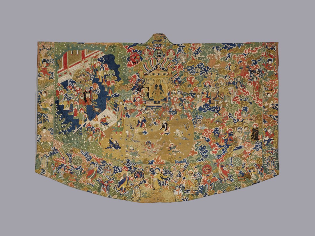 Daoist ritual robe with the Three Officials of Heaven, Earth, and Water Ming dynasty, probably Jiajing period (1522–1566) Embroidery, polychrome and metallicwrapped silk threads on silk tabby The Chris Collection at the Hong Kong Palace Museum, 2025.CH-HKPM.458