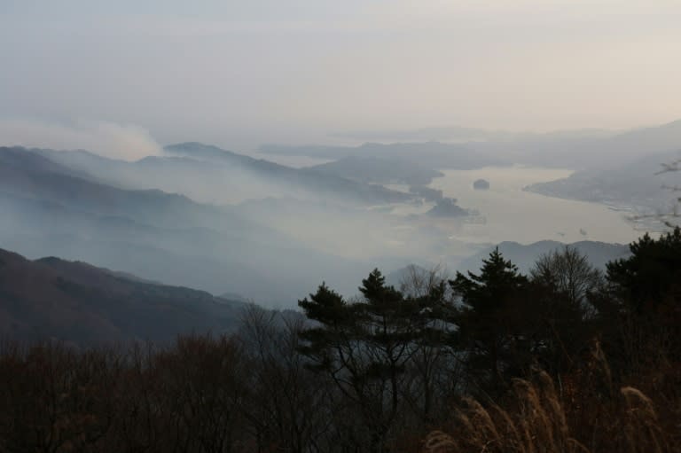 Smoke rises from a wildfire near Ofunato Bay in Iwate Prefecture (AFP) Smoke rises from a wildfire near Ofunato Bay in Iwate Prefecture (AFP)