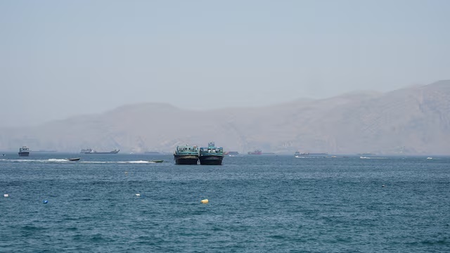 Vessels in the Strait of Hormuz, Musandam, Oman, May 6, 2026. REUTERS/Stringer