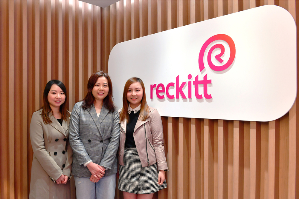 [from left] Tras Wong, Christie Lee and Rachel Lau shared the magic behind Reckitt's success.