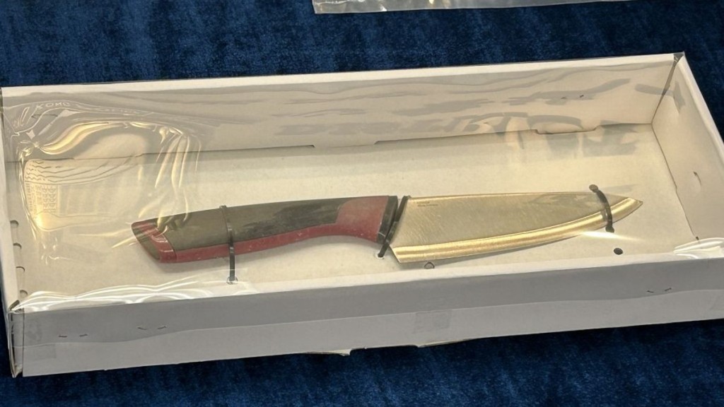 The suspected murder weapon.