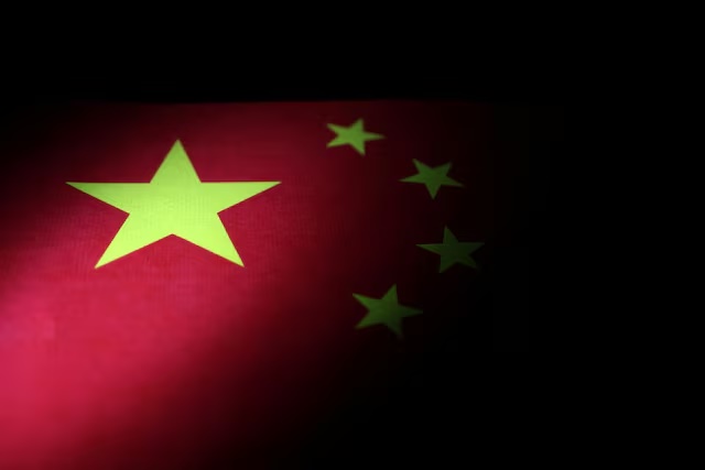 A Chinese flag is seen in this illustration taken April 10, 2025. REUTERS/Dado Ruvic/Illustration/File Photo 