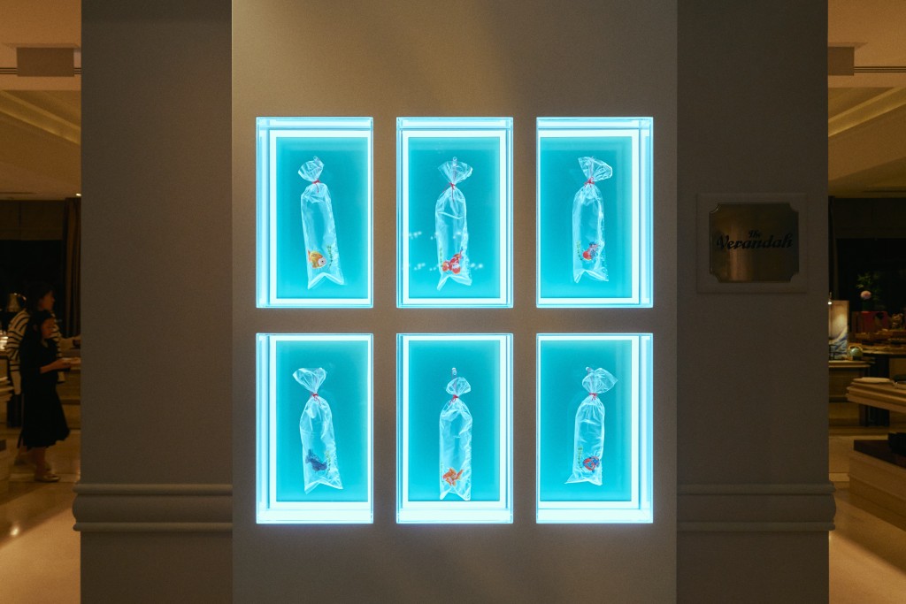 Swimming in Light by Angel Hui, a commissioned work for Art in Resonance 2026. (Photo courtesy of The Peninsula Hotels)
