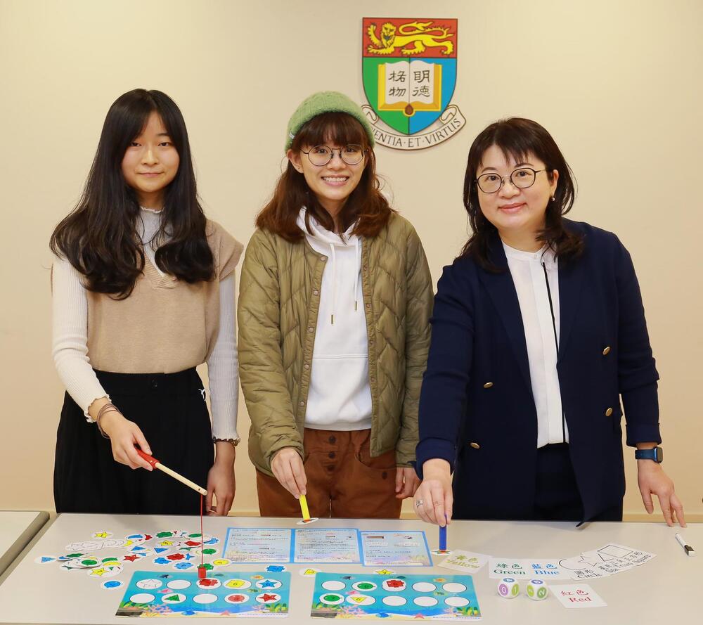 HKU special-education students Irene Liu, Disney Chan and Diana Lee. Sing Tao HKU special-education students Irene Liu, Disney Chan and Diana Lee. Sing Tao