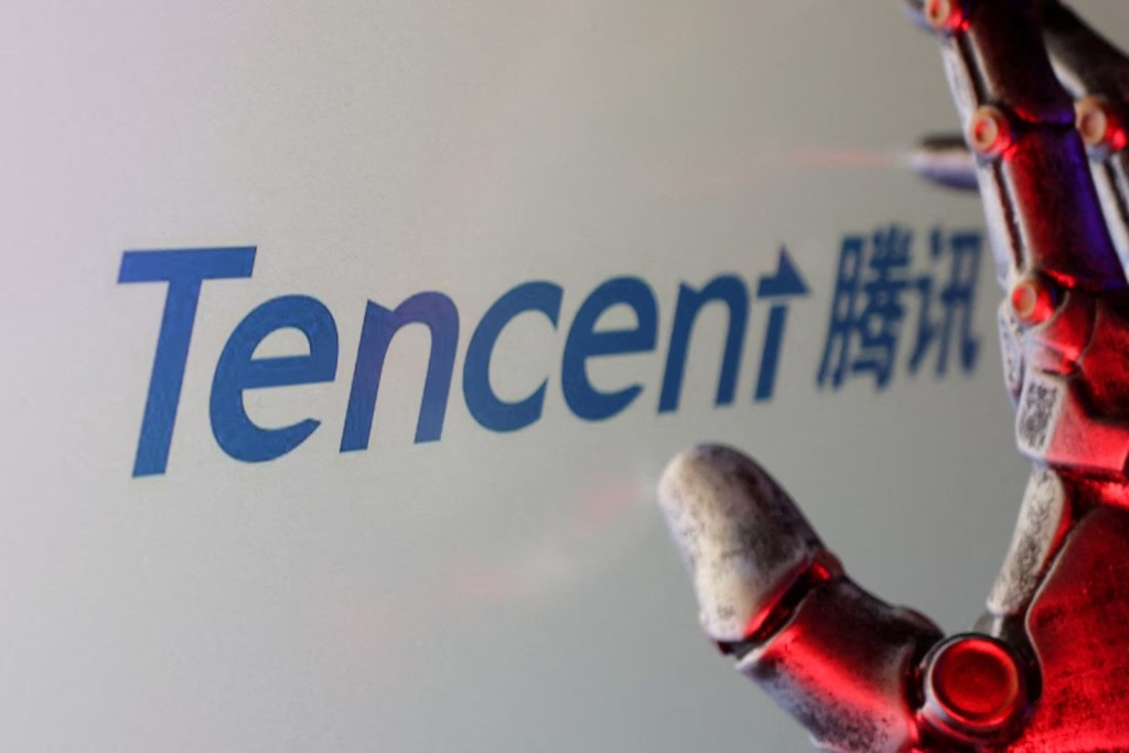 The Chinese tech giant's shares rose 4.7 percent to HK$586 before announcing interim results. Photo by REUTERS