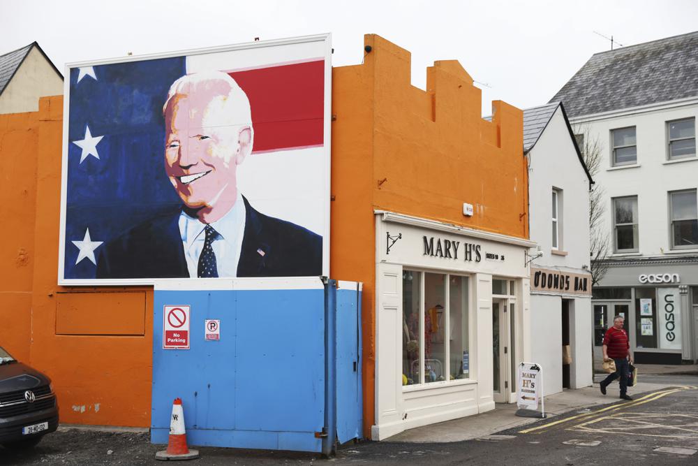 Excitement is building in Ballina, a small Irish town that was home to some of President Joe Biden's ancestors. Biden is scheduled to visit the town next week, part of a four-day trip to Ireland and neighboring Northern Ireland. (AP) Excitement is building in Ballina, a small Irish town that was home to some of President Joe Biden's ancestors. Biden is scheduled to visit the town next week, part of a four-day trip to Ireland and neighboring Northern Ireland. (AP)