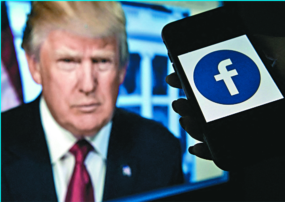 Donald Trump was banned on Facebook the day after the US Capitol was attacked. AFP Donald Trump was banned on Facebook the day after the US Capitol was attacked. AFP