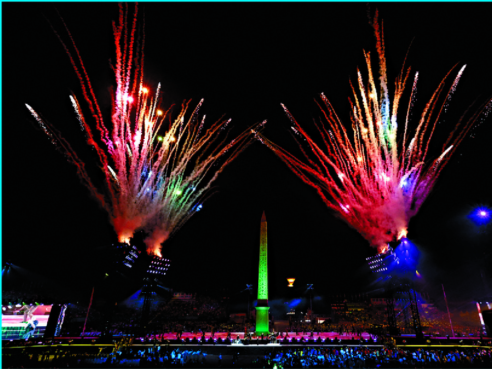Fireworks are lit up during the Paris Paralympics opening ceremony at the Place de la Concorde. REUTERS Fireworks are lit up during the Paris Paralympics opening ceremony at the Place de la Concorde. REUTERS