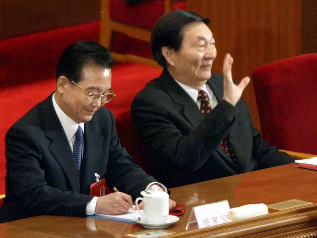Zhu and his successor Wen Jiabao (left) (Reuters)