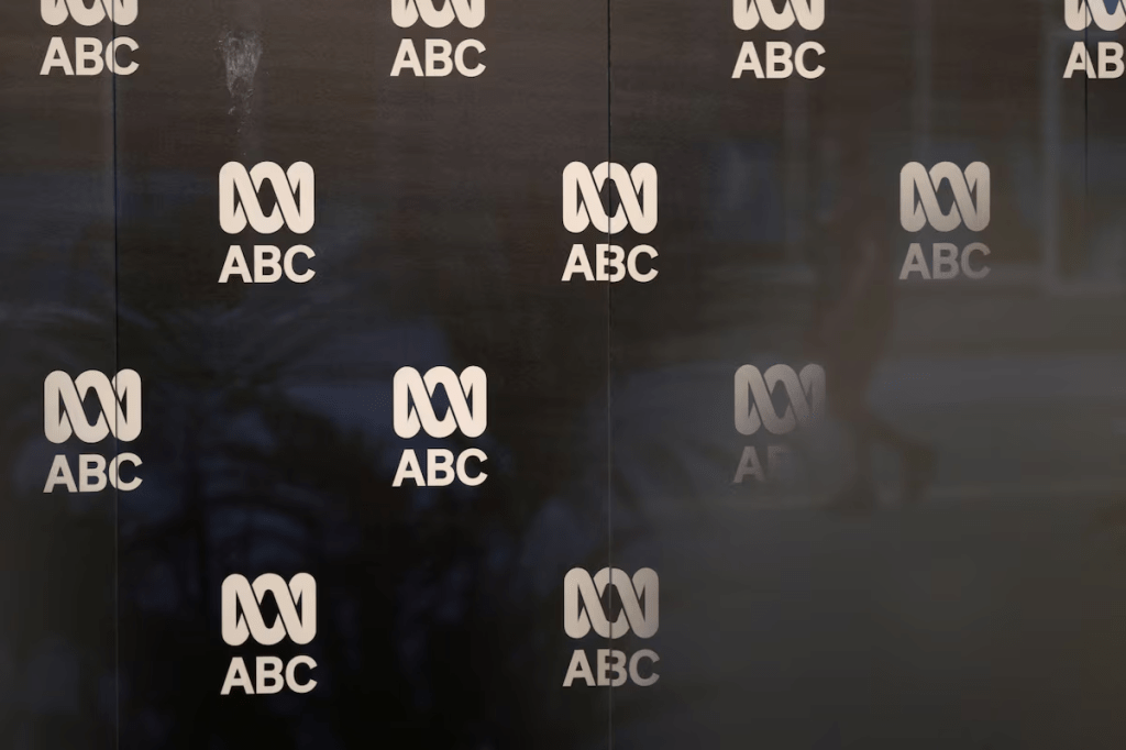 The ABC (Australian Broadcasting Corporation) logo is pictured at its headquarters in Sydney, Australia, July 1, 2020. REUTERS/Loren Elliott/File Photo 