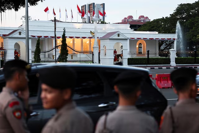 bound Global Sumud Flotilla, which was intercepted by Israeli forces in international waters, outside the Presidential Palace in Jakarta, Indonesia, May 21, 2026. REUTERS/Willy Kurniawan