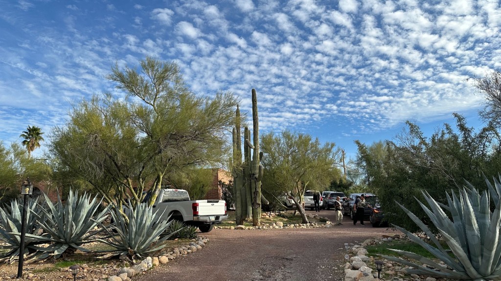 Guthrie’s home is in the affluent Catalina Foothills area on the northern edge of Tucson. AP