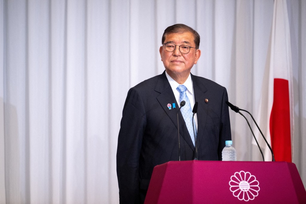 Japan's Prime Minister Shigeru Ishiba attends a press conference at the headquarters of the Liberal Democratic Party (LDP) in Tokyo on July 21, 2025. (Reuters)