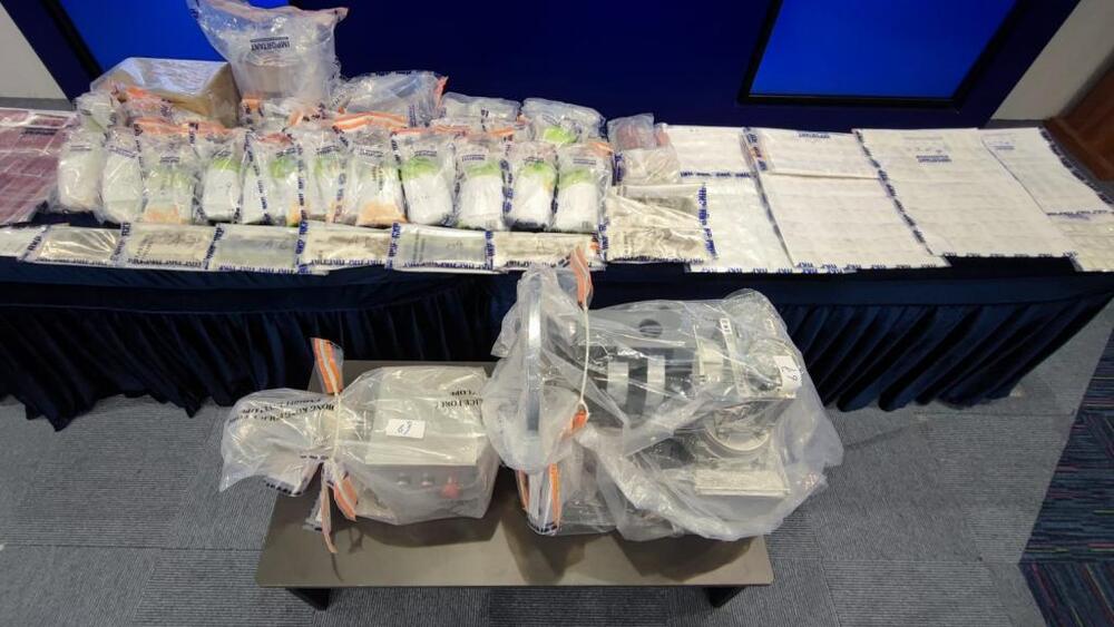 Drugs seized by police in the operation. Photo by police. 