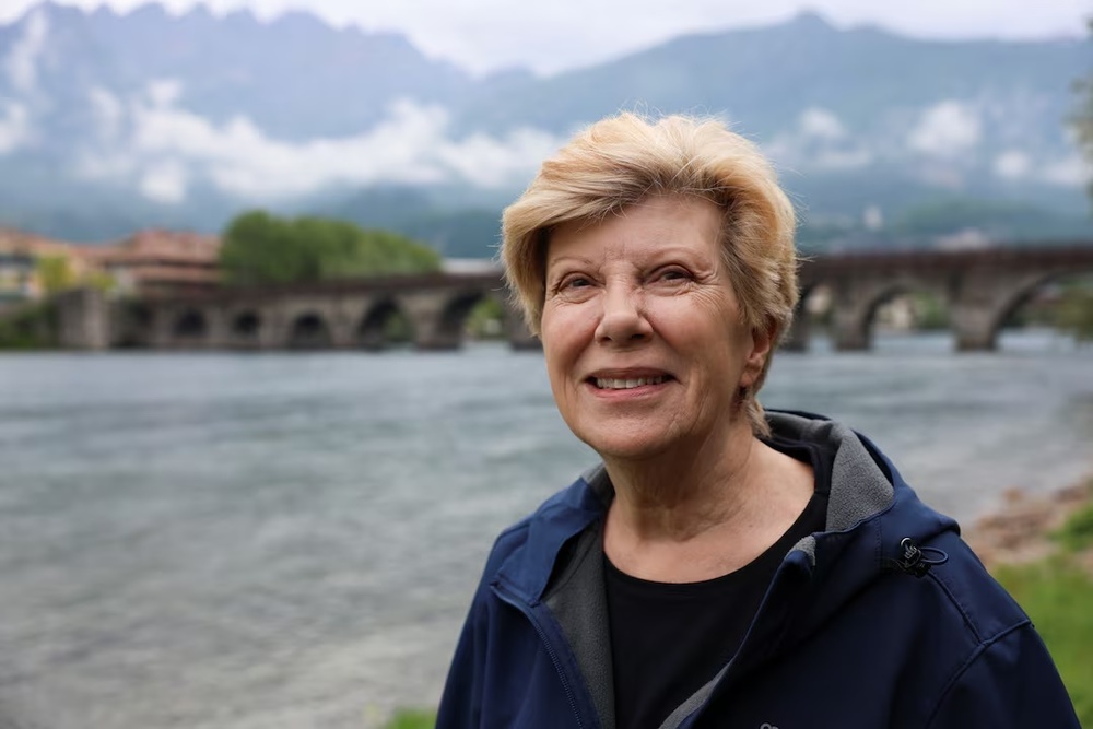 Geologist and Renaissance Art Historian Ann Pizzorusso poses for a portrait in Lecco, Italy, May 13, 2024. REUTERS/Alex Fraser Geologist and Renaissance Art Historian Ann Pizzorusso poses for a portrait in Lecco, Italy, May 13, 2024. REUTERS/Alex Fraser