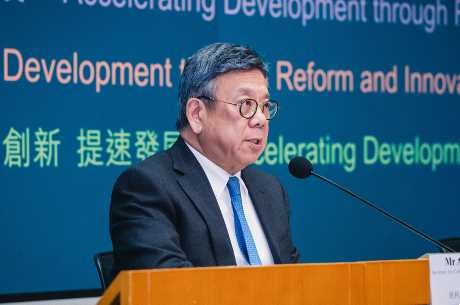 Secretary for Commerce and Economic Development Algernon Yau Ying-wah. SING TAO Secretary for Commerce and Economic Development Algernon Yau Ying-wah. SING TAO