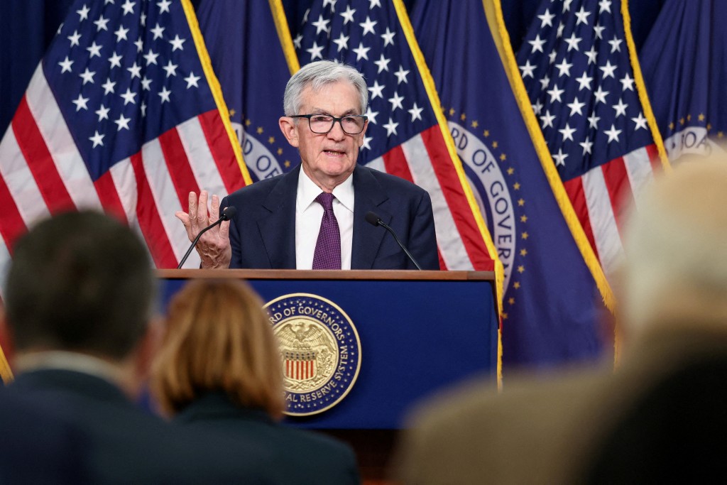 Jerome Powell holds a press conference following a two-day meeting of the Federal Open Market Committee