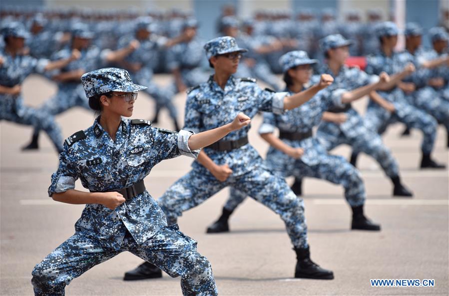 Students perform military boxing on the graduation ceremony of Hong Kong Youth Military Summer Camp in south China's Hong Kong, July 30, 2017. (Xinhua/Wang Xi) Students perform military boxing on the graduation ceremony of Hong Kong Youth Military Summer Camp in south China's Hong Kong, July 30, 2017. (Xinhua/Wang Xi)