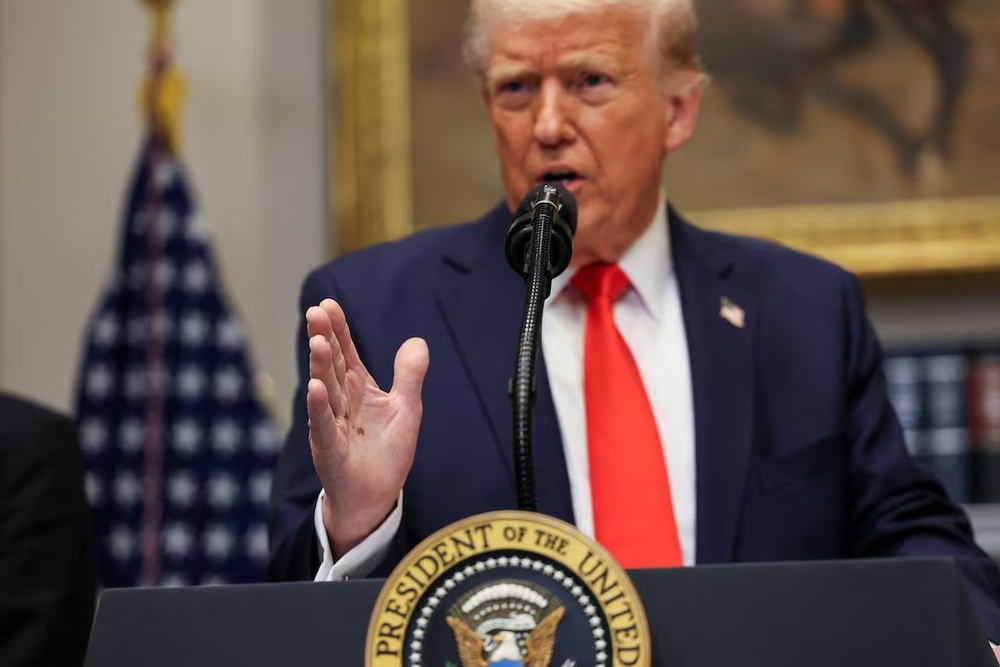 U.S. President Donald Trump makes an announcement about an investment from Taiwan Semiconductor Manufacturing Company (TSMC), in the Roosevelt Room at the White House in Washington, D.C., U.S., March 3, 2025. REUTERS/Leah Millis/ File Photo U.S. President Donald Trump makes an announcement about an investment from Taiwan Semiconductor Manufacturing Company (TSMC), in the Roosevelt Room at the White House in Washington, D.C., U.S., March 3, 2025. REUTERS/Leah Millis/ File Photo