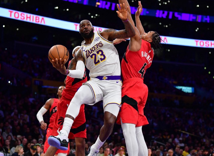 LeBron James was notably absent from the starting lineup for the first time since his rookie campaign.  REUTERS