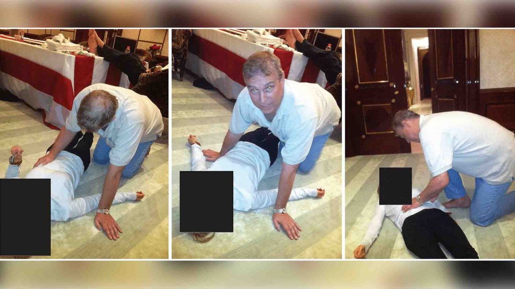 Britain's Prince Andrew appears in Epstein images released by U.S. Justice Department. Reuters