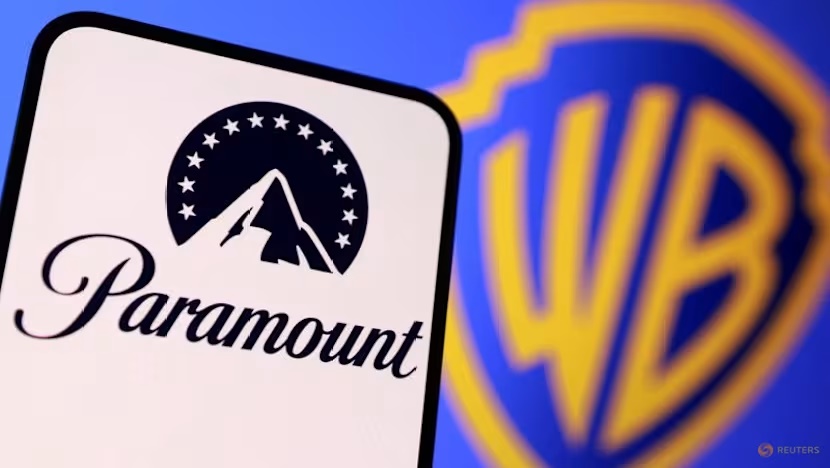 Paramount and Warner Bros logos are seen in this illustration taken Dec 8, 2025. (Photo: REUTERS/Dado Ruvic)