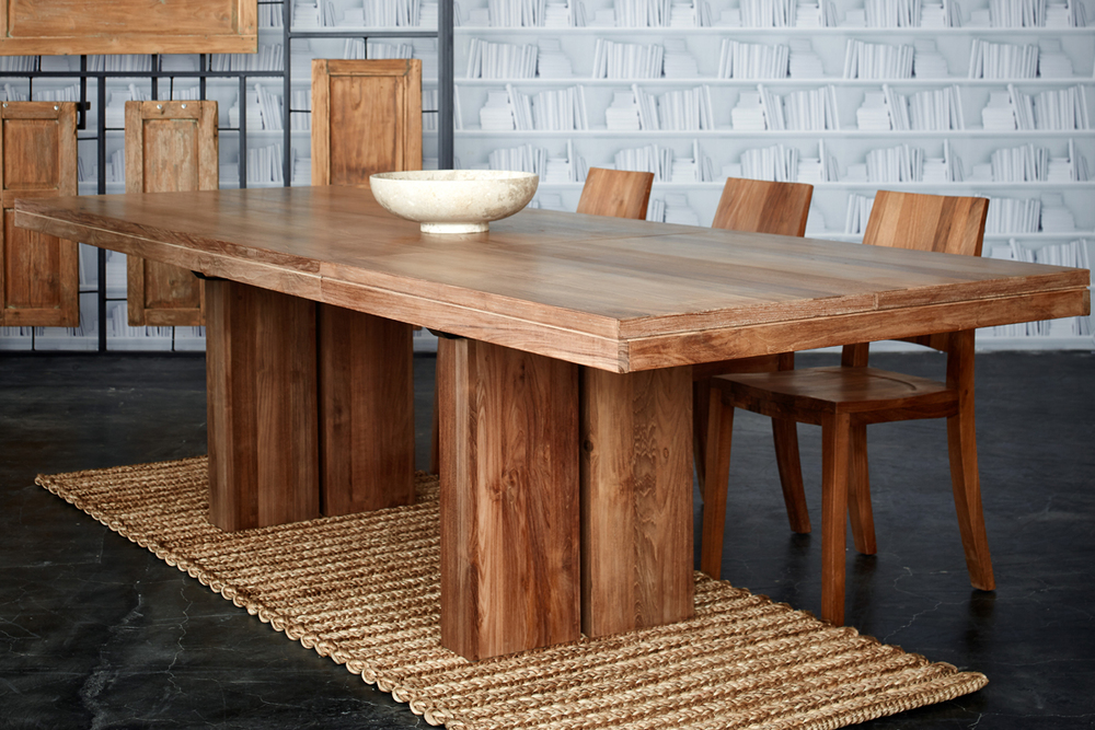 ouble extendable dining table