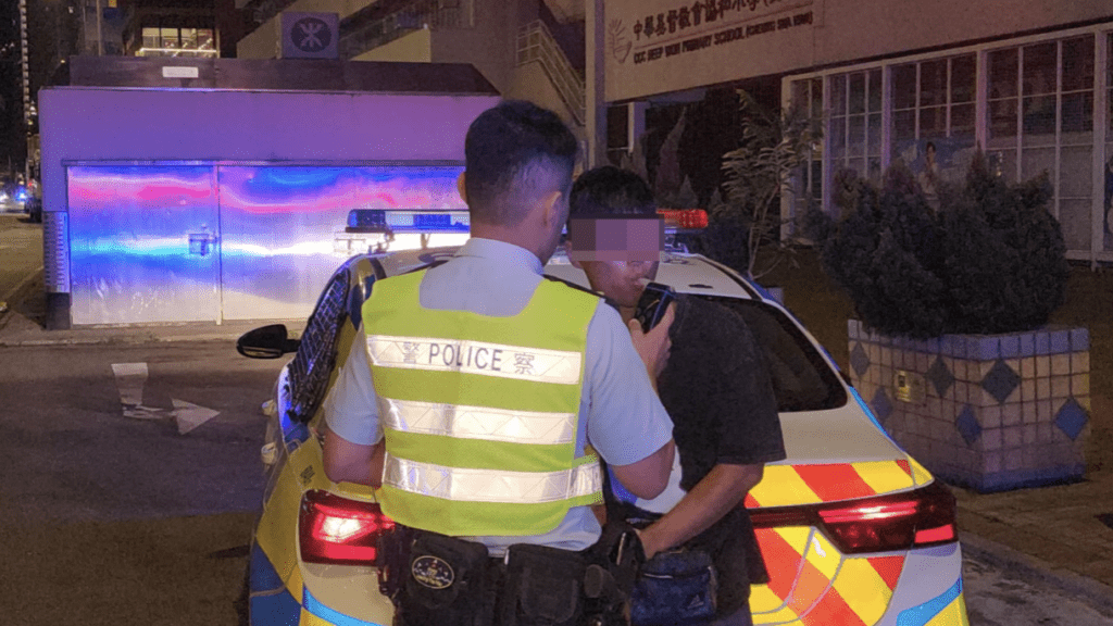 The private car driver failed a roadside breathalyzer test and refused hospital treatment