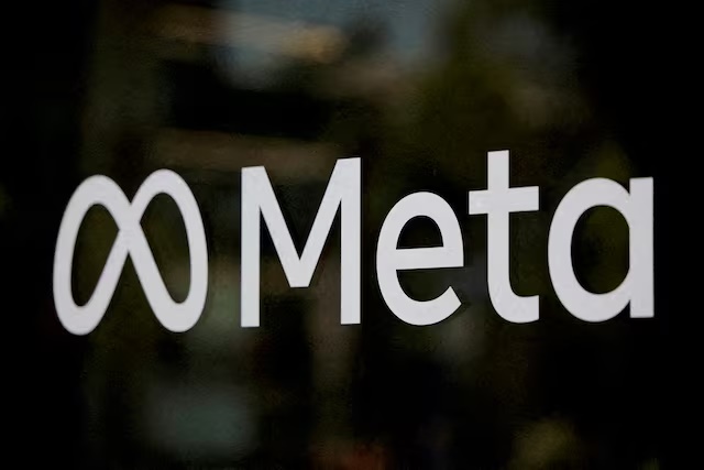 The logo of Meta at the Meta Lab in Los Angeles, California, U.S., May 20, 2026. REUTERS/Daniel Cole/File Photo