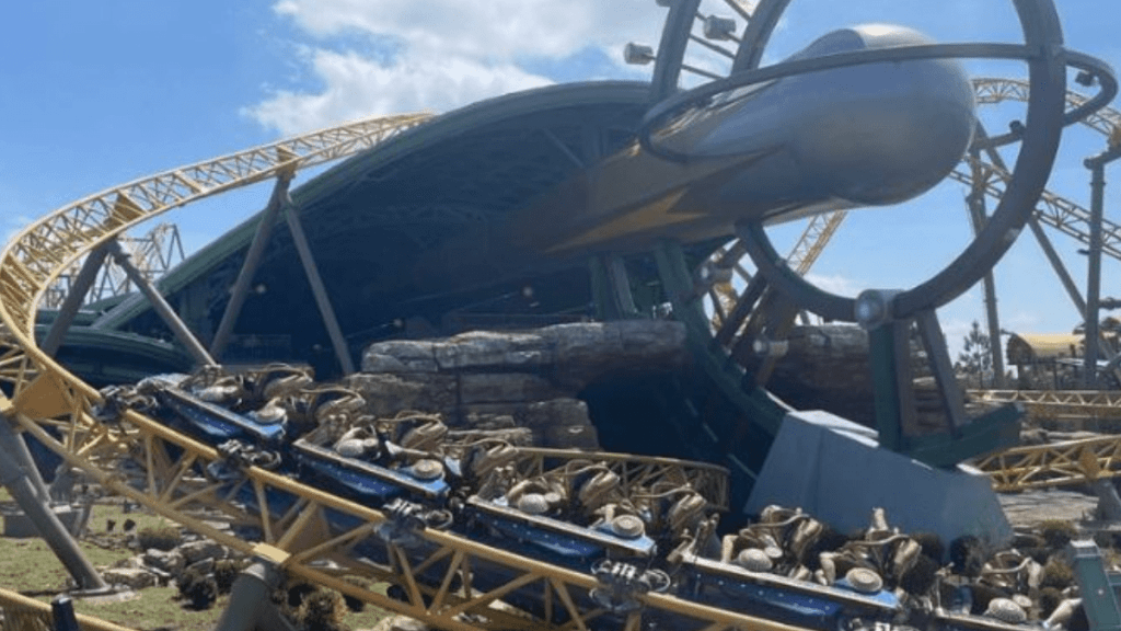 The amusement ride in question is located at the Epic Universe theme park, Universal Orlando Resort. X@jaxdotcom