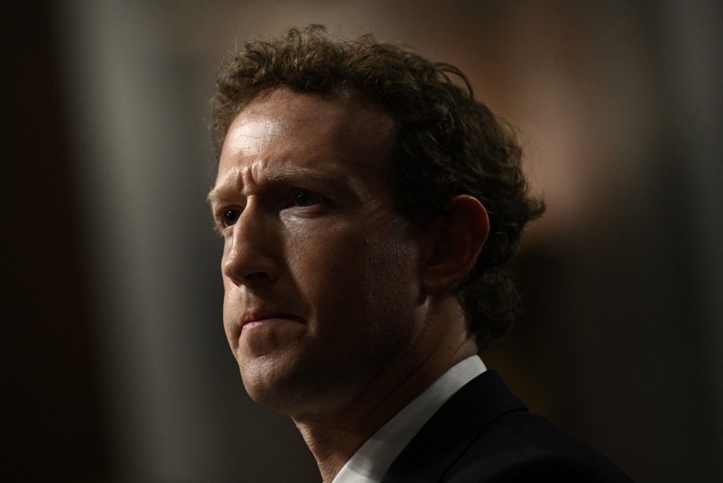 Photo by BRENDAN SMIALOWSKI / AFP Mark Zuckerberg, CEO of Meta, looks on during the US Senate Judiciary Committee hearing "Big Tech and the Online Child Sexual Exploitation Crisis" in Washington, DC, on January 31, 2024.
