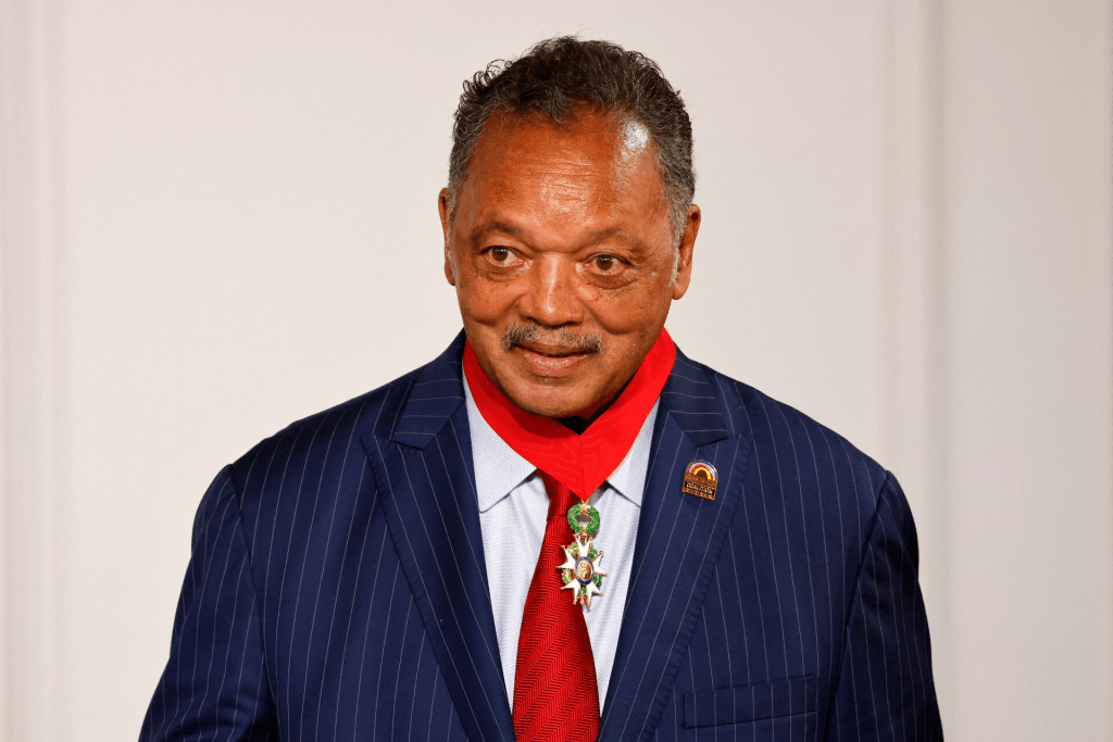  Veteran American civil rights activist Reverend Jesse Jackson looks on after being awarded with the Legion of Honour by French President at the Elysee Palace in Paris, France, July 19, 2021. Ludovic Marin/Pool via REUTERS/File Photo