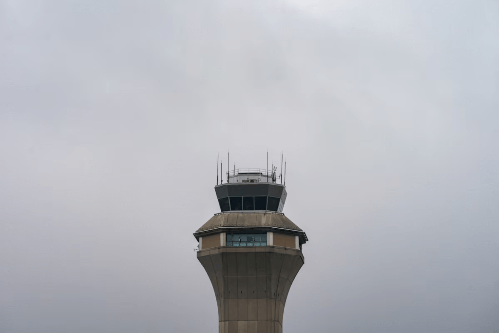 The air traffic control tower at Newark Liberty International Airport is seen in Newark, New Jersey, U.S., May 9, 2025. REUTERS/David 'Dee' Delgado/File Photo