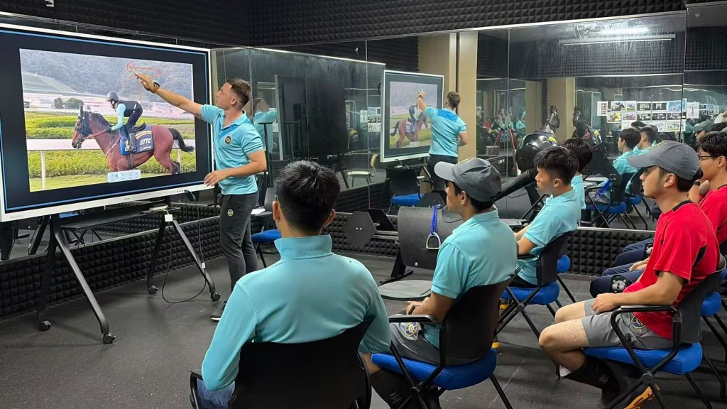 Students of the Hong Kong Certificate Racing Programmes receive training at The Hong Kong Jockey Club Conghua Racecourse. HKJC