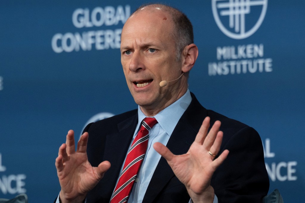 Austan Goolsbee, President and CEO of the Federal Reserve Bank of Chicago, speaks during the Milken Institute Global Conference 2026 in Beverly Hills, California, U.S., May, 6, 2026.  REUTERS