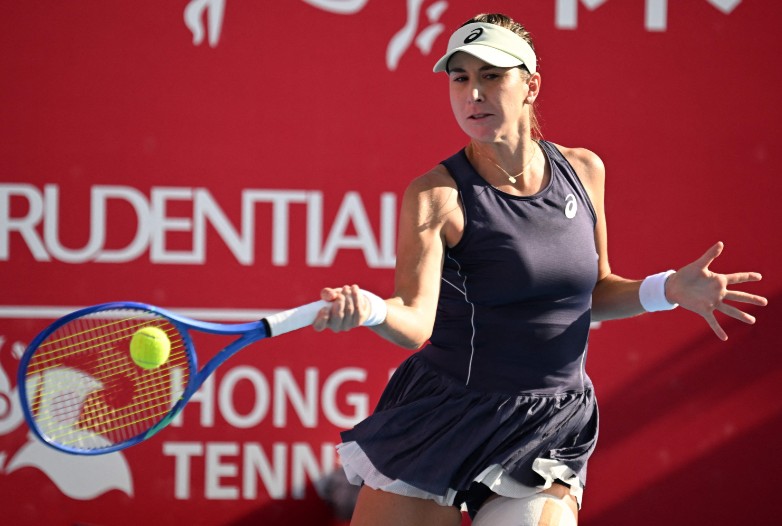 Belinda Bencic reached the quarter-finals with a straight-sets win over Wang Yafan. AFP