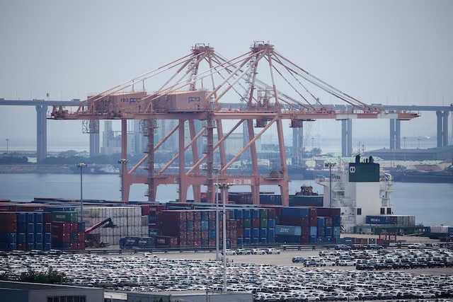 KIA Motors' vehicles are parked to be exported, at a port in Pyeongtaek, South Korea, July 31, 2025. REUTERS/Kim Hong-Ji/File Photo