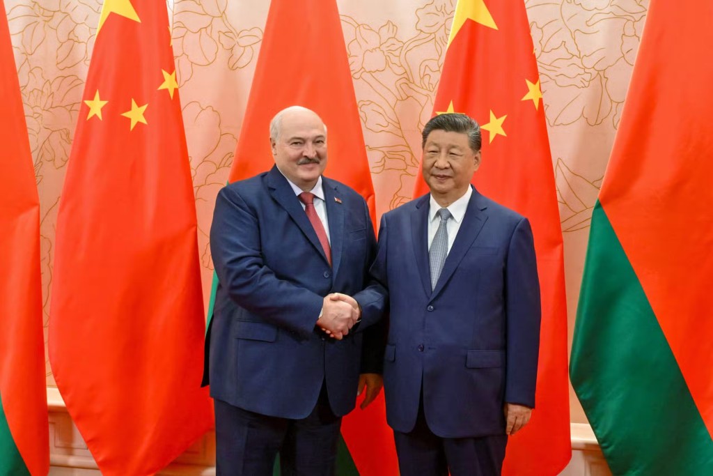 Alexander Lukashenko meets with Xi Jinping in 2025. (AFP/File)